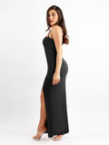 Popilush? Formal Bodycon Party Dress Built-In Shapewear One Shoulder Split Modal Maxi Dress