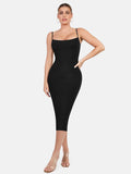 Popilush Shaping Slip Dress Built-In Shapewear Slip Midi Lounge Dress