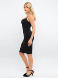 Popilush? Built-In Shapewear Slip Ruched Midi Dress