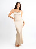Popilush? Built-In Shapewear Slip Shine Maxi Dress