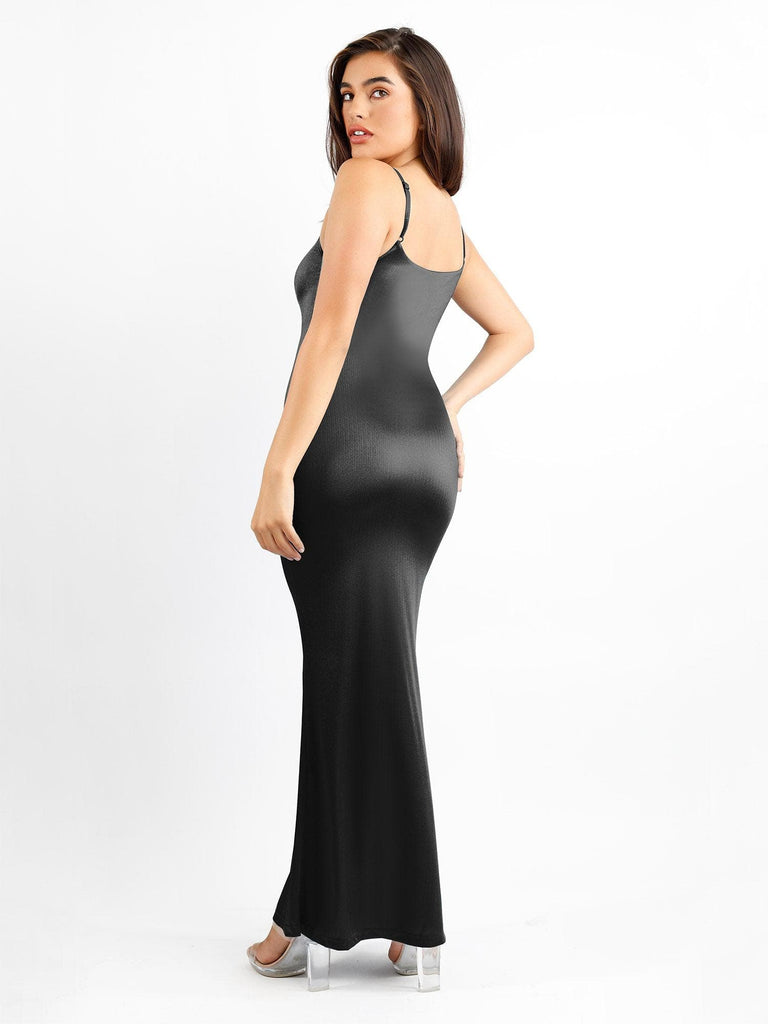 Popilush? Built-In Shapewear Slip Shine Maxi Dress