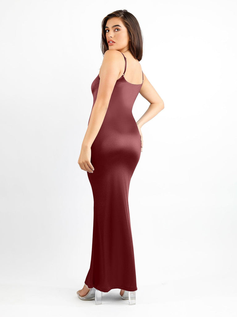 Popilush? Built-In Shapewear Slip Shine Maxi Dress