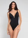 Popilush? Deep-V Neck Low-Back Shapewear Thong Bodysuit