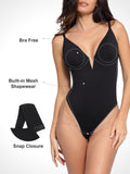 Popilush? Deep-V Neck Tummy Control Shapewear Thong Bodysuit