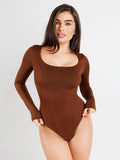 Popilush? Long Sleeve Shapewear Thong Bodysuit