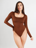 Popilush? Long Sleeve Shapewear Thong Bodysuit