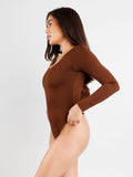 Popilush? Long Sleeve Shapewear Thong Bodysuit