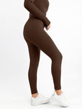 Popilush? Seamless Thumbhole Square Neck Long Sleeve Jumpsuit
