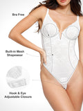 Popilush? Sexy Deep V-Neck Lace Thong Bodysuit