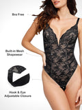 Popilush? Sexy Deep V-Neck Lace Thong Bodysuit