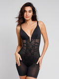 Popilush? Sexy Deep-V Neck Shorts Bodysuit