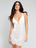 Popilush? Sexy Deep-V Neck Shorts Bodysuit