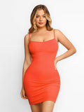 Popilush Shaping Slip Dress Soft Modal Lounge Mini Built-In Shaping Slip Dress